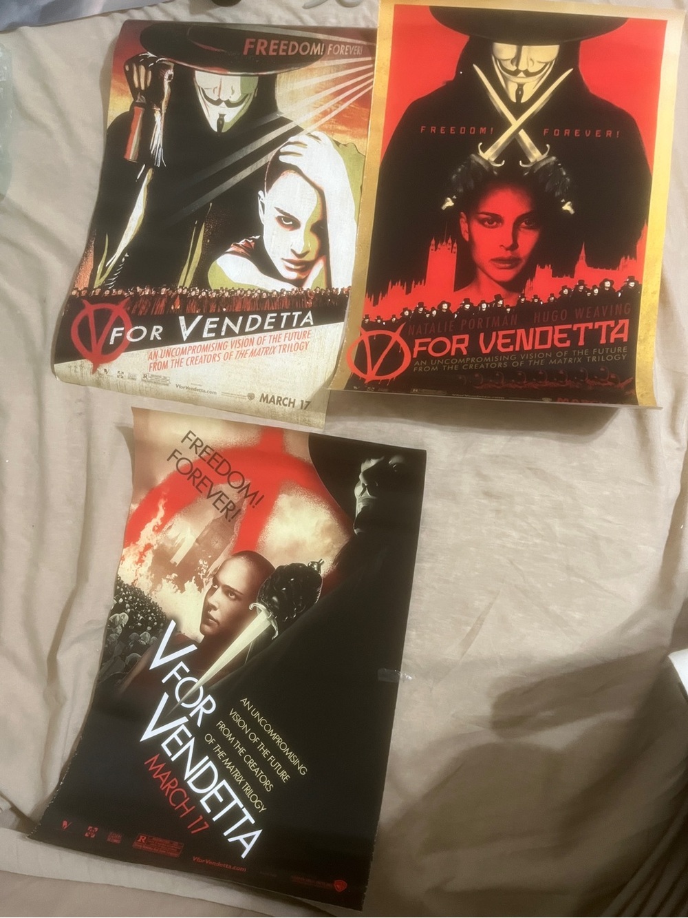V for Vendetta Movie Posters 2006 Vintage Retro (ALL 3) Last ones